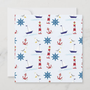 Nautische Muster Karte