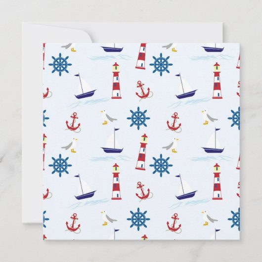 Nautische Muster Karte (Vorderseite)