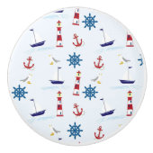 Nautische Muster Keramikknauf (Vorderseite)