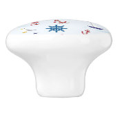 Nautische Muster Keramikknauf (Seitenansicht)