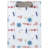 Nautische Muster Klemmbrett (Vorderseite)