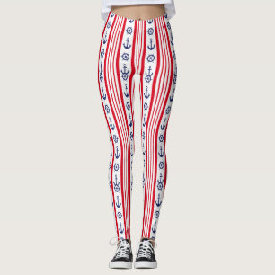 Nautische Muster Leggings