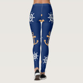 Nautische Muster Leggings (Rückseite)