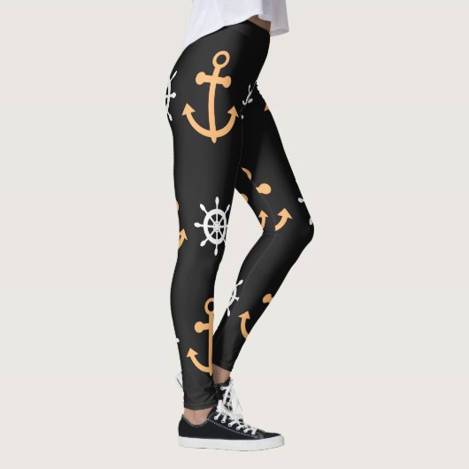 Nautische Muster Leggings (Rechts)