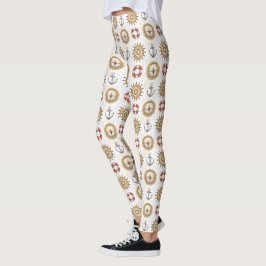 Nautische Muster-Leggings Leggings