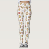 Nautische Muster-Leggings Leggings (Vorderseite)