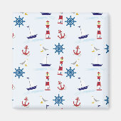 Nautische Muster Magnet (Vorne)