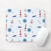 Nautische Muster Mousepad (Mit Mouse)