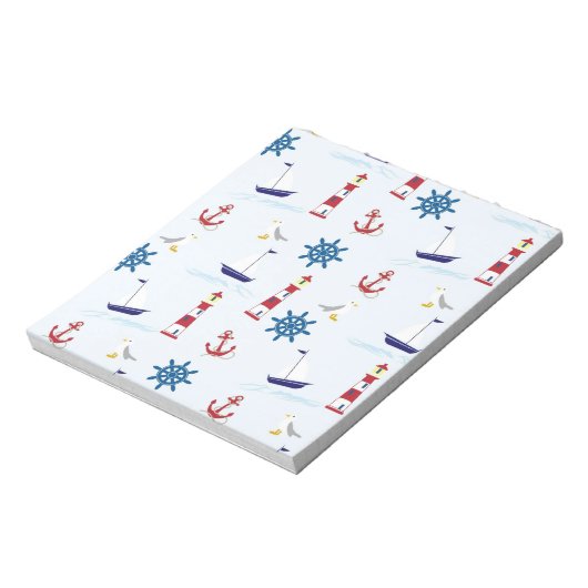 Nautische Muster Notizblock (Rotiert)