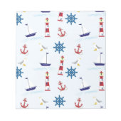 Nautische Muster Notizblock (Vorderseite)