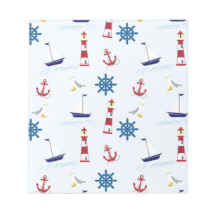 Nautische Muster Notizblock