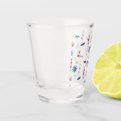 Nautische Muster Schnapsglas (Links)