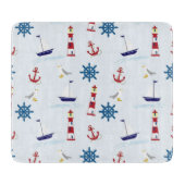 Nautische Muster Schneidebrett (Vorderseite)
