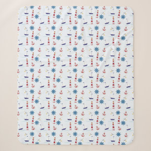 Nautische Muster Sherpadecke