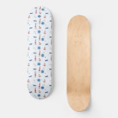 Nautische Muster Skateboard (Vorderseite)