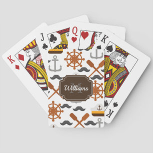 Nautische Muster Spielkarten