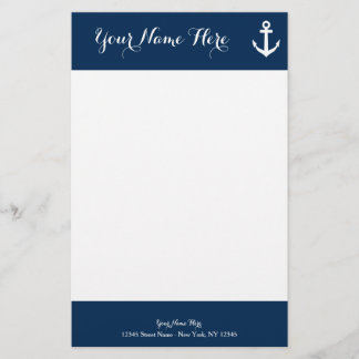 Nautische Nautikankerpapiere Briefpapier