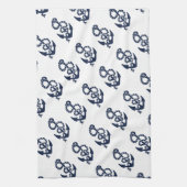 Nautische Navy Anchor Muster Handtuch (Vertikal)