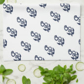 Nautische Navy Anchor Muster Handtuch (Gefaltet)