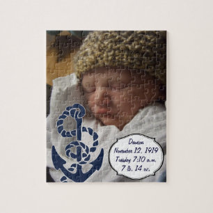 Nautische Navy Anchor Muster Puzzle