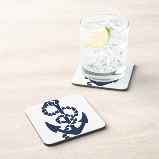 Nautische Navy Anchor Muster Untersetzer (Rechte Seite)