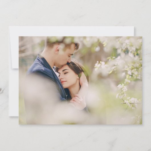 Nautische Navy Anchor Rustikales Holz Save The Date (Rückseite)