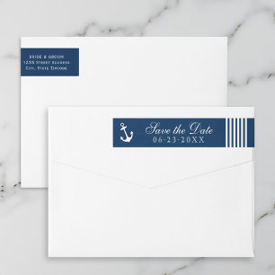 Nautische Navy-Anker-Hochzeit - Termin vormerken