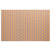 Nautische Navy-Ankermuster mit orangefarbenem Must Stoff (Yard (91,4 cm))