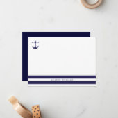 Nautische Navy-Flat-Mitteilungskarten Mitteilungskarte (Vorderseite/Rückseite Beispiel)