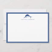 Nautische Navy-Schwertfisch-Custom-Note-Karte Mitteilungskarte (Vorderseite)