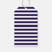 Nautische Navy & White Strip Anker Gastgeschenk Ho Geschenkanhänger (Rückseite)