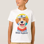Nautische Niedliche Hundeschenke für Bootseigner T-Shirt (Vorderseite)