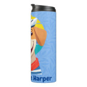 Nautische Niedliche Hundeschenke für Bootseigner Thermosbecher (Nach rechts gedreht)