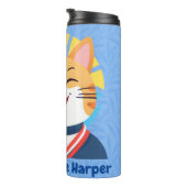 Nautische Niedliche Katzen Geschenke für Bootseign Thermosbecher (Nach rechts gedreht)