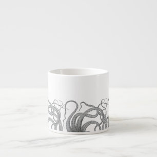 Nautische Oktopus-Tentakel Vintage-Kraken Steampun Espressotasse