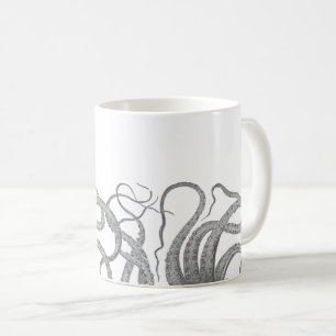Nautische Oktopus-Tentakel Vintage-Kraken Steampun Kaffeetasse