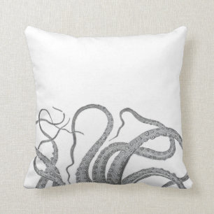 Nautische Oktopus-Tentakel Vintage-Kraken Steampun Kissen