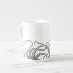 Nautische Oktopus-Tentakel Vintage-Kraken Steampun Porzellantasse