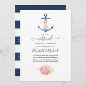 Nautische Online-Hochzeit mit Wasserfarbe Einladung