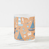 Nautische Orange Mattglastasse (Mittel)