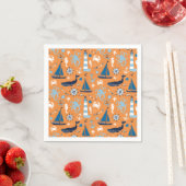 Nautische Orange Serviette (Beispiel)