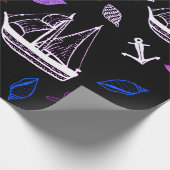 Nautische Packpapier zum Thema Ozean (Ecke)