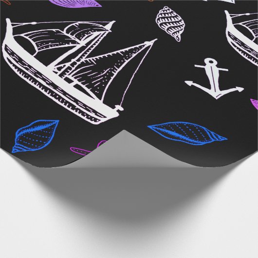 Nautische Packpapier zum Thema Ozean (Ecke)