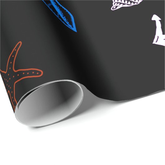 Nautische Packpapier zum Thema Ozean (Rolleneckpunkt)