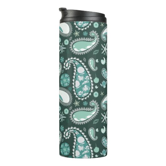 Nautische Paisley Thermosbecher (Nach rechts gedreht)