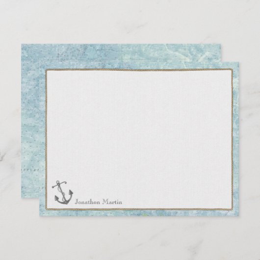 Nautische Personalisierte Flachbildschirme Mitteil Mitteilungskarte (Vorne/Hinten)