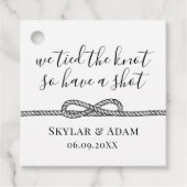 Nautische Pfeife des Knotens, eine Shot-Hochzeit h Geschenkanhänger (Vorderseite)