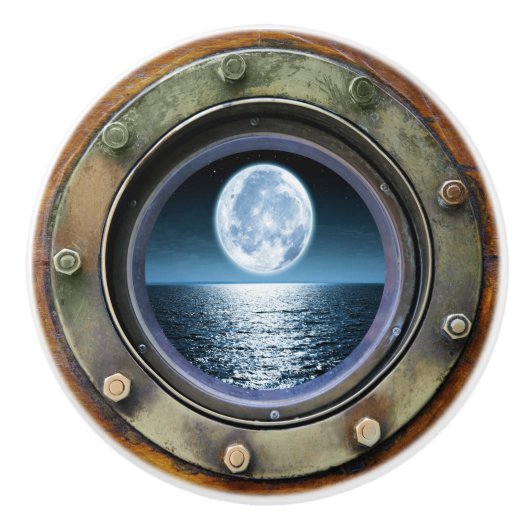 Nautische Porthole-Keramik Keramikknauf (Vorderseite)