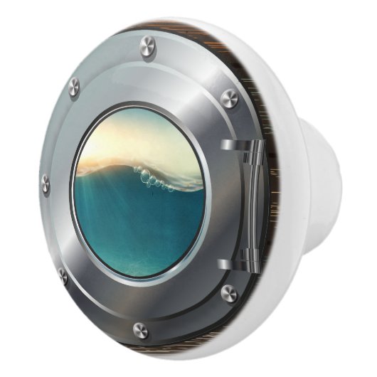 Nautische Porthole-Keramik-Knobs Keramikknauf (Rechts)