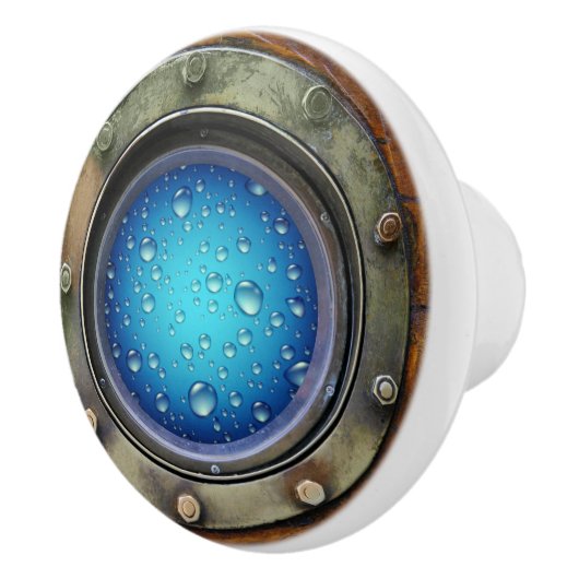 Nautische Porthole-Schubknöpfe Keramikknauf (Rechts)